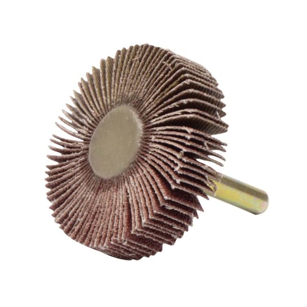 Weiler 2" x 1/2" Tiger Coated Abrasive Flap Wheel, 1/4" Stem, 80AO 52367 - main